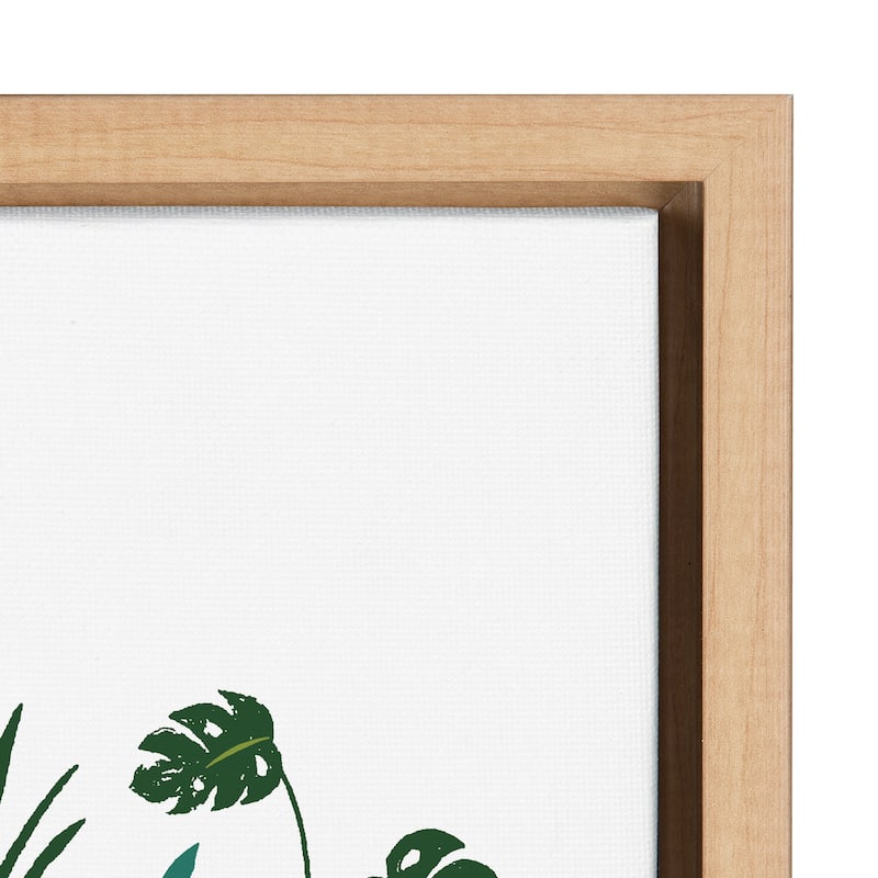Kate and Laurel Sylvie Plant Play Framed Canvas by Duchess Plum