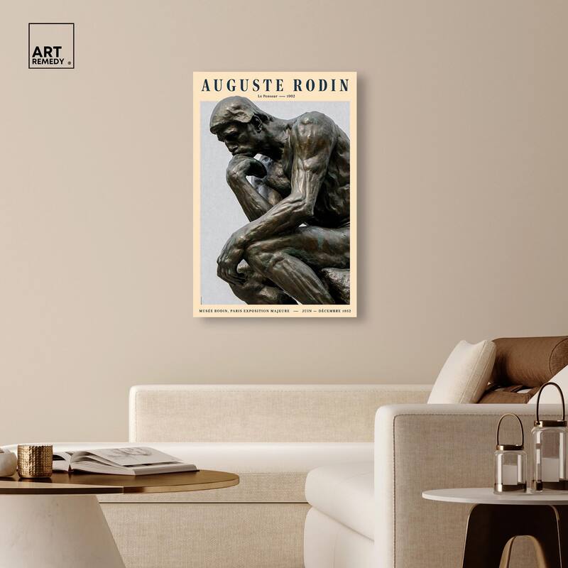 The Thinker Canvas by Art Remedy, Gallery Wrapped