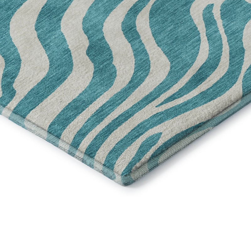 Premium Washable Super Soft Zebra Print Mayfield Rug