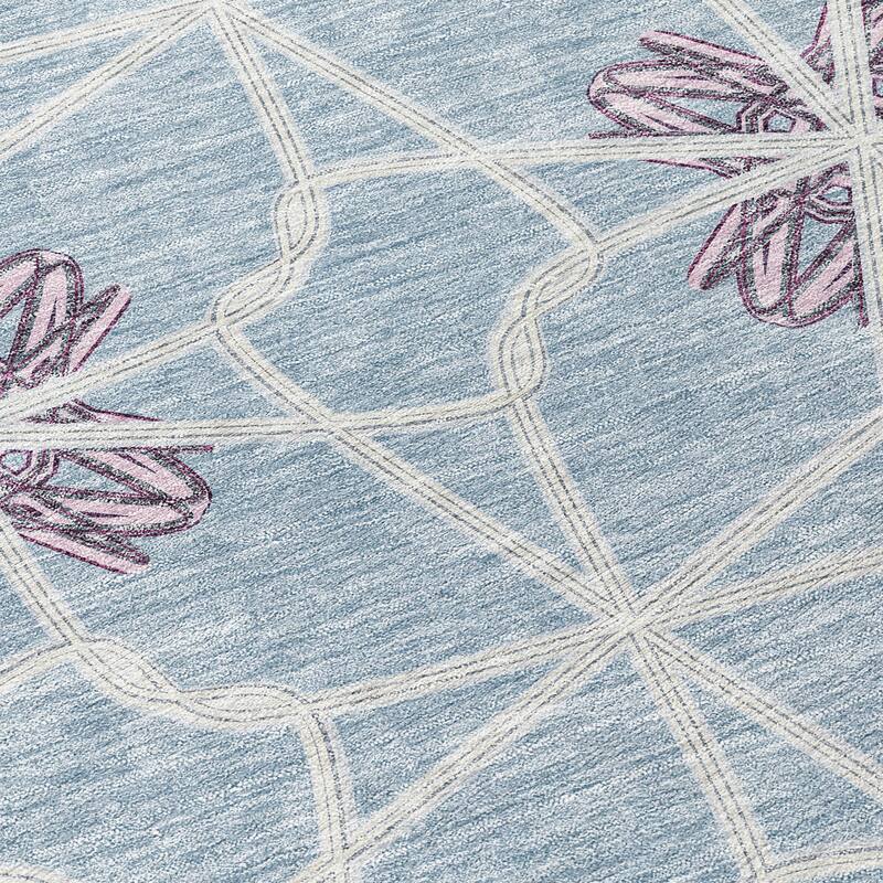 Machine Washable Indoor/ Outdoor Chantille Contempoary Whimsy Rug