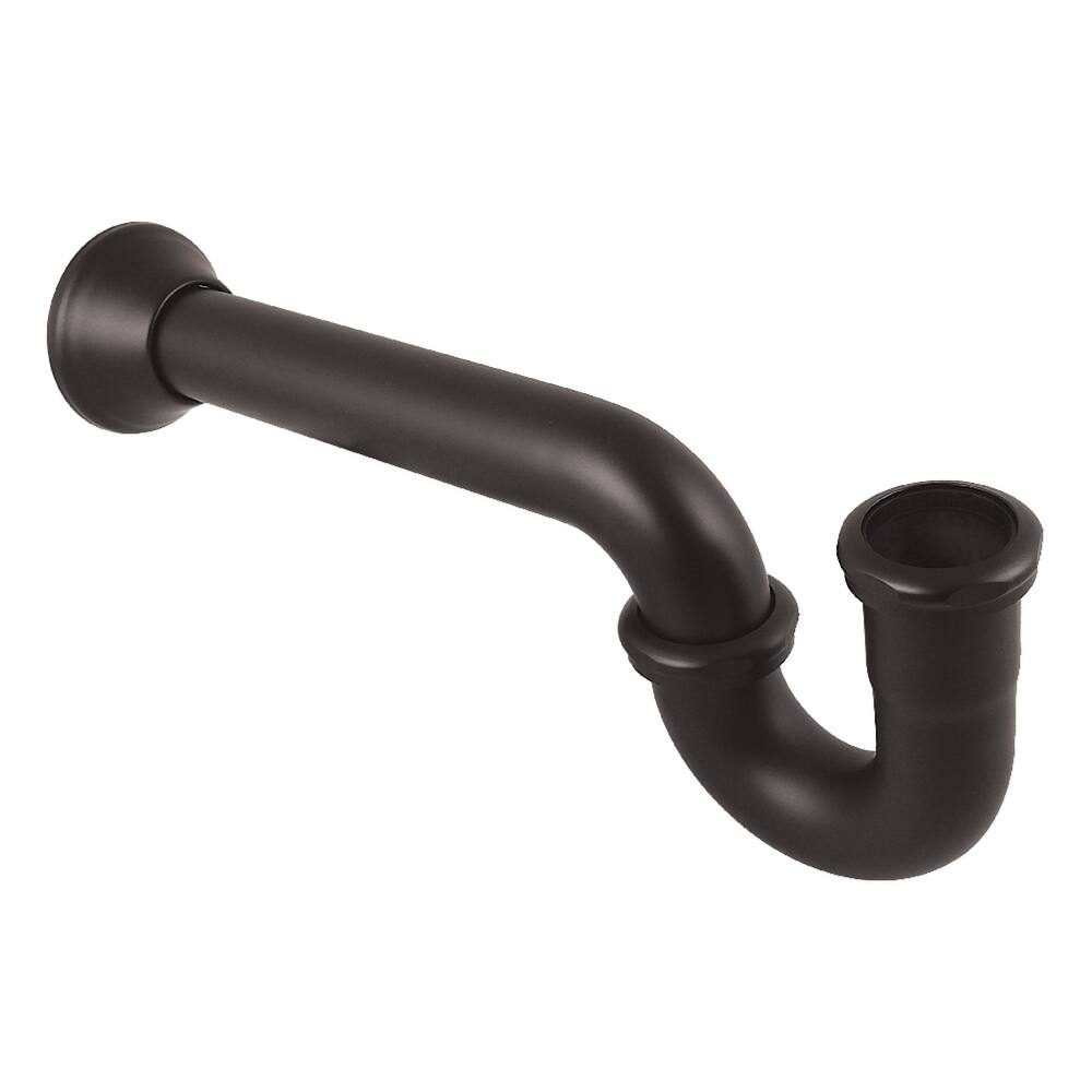 Kingston Brass Vintage 1-1/4 (or 1-1/2) x 1-1/2 Inch Decor P-Trap with Bell Flange, 13-1/16 Inch Length, 18 Gauge