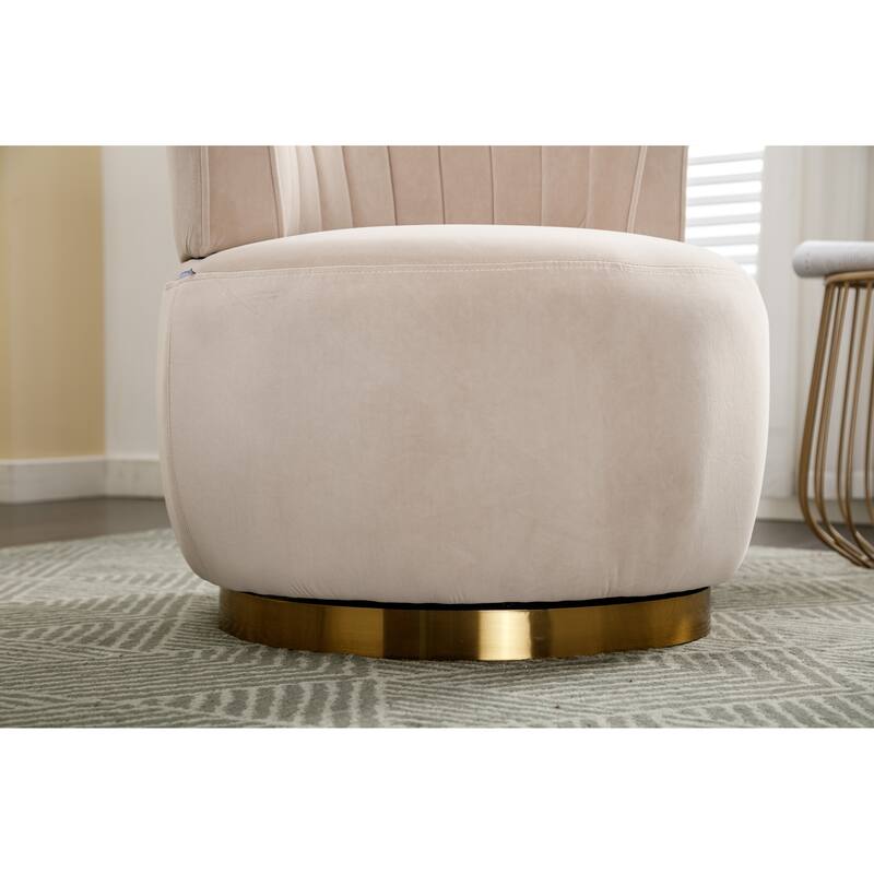 360 Degree Swivel Round Barrel Accent Sofa Arm Chairs