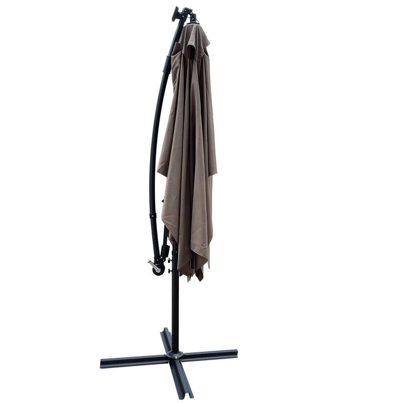 Rectangle 2x3M Outdoor Patio Umbrella Solar Powered LED Lighted