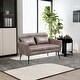 preview thumbnail 34 of 48, Loveseat With 2 Throw Pillows,Black Metal Legs