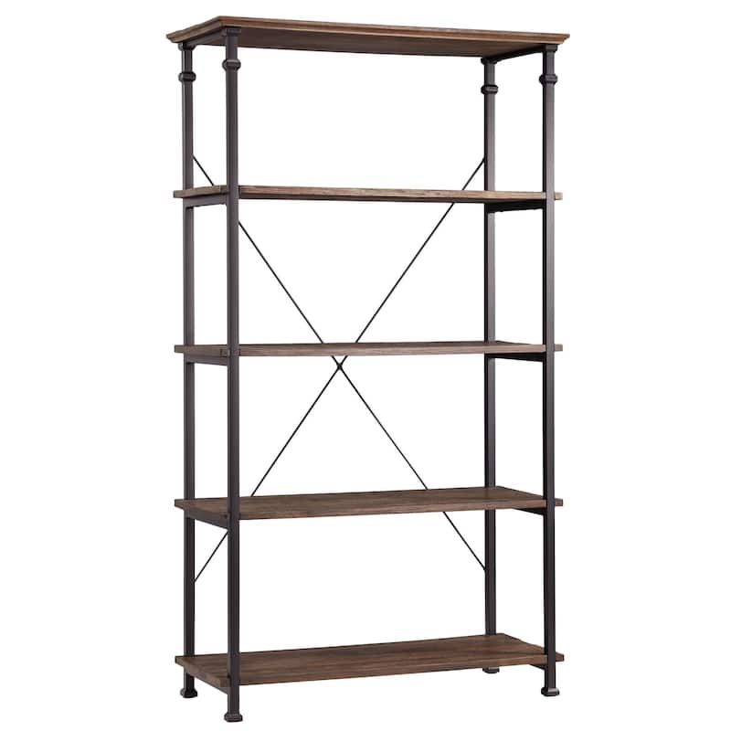 Myra Vintage Industrial Rustic 40-inch Bookcase by iNSPIRE Q Classic - Bistre Brown