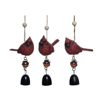 Transpac Resin Cardinal Bell Set of 3 Spring Home Decorations - Bed ...