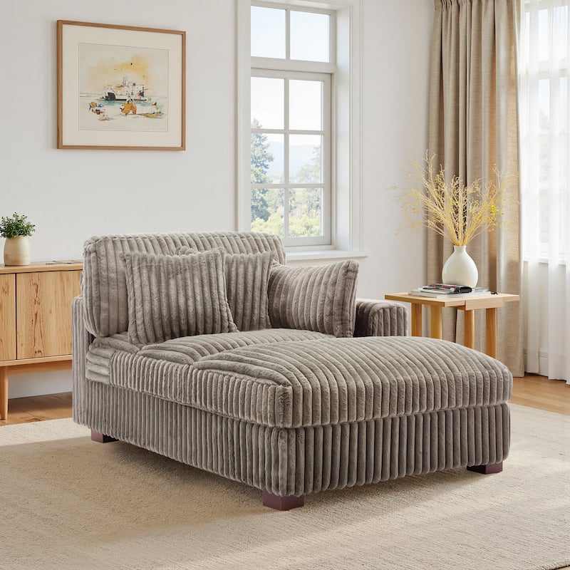 Modern Indoor Chaise Lounge Couch with Pillows