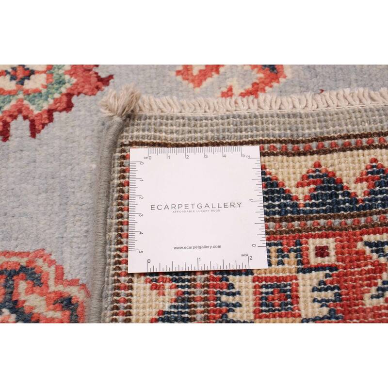 ECARPETGALLERY Hand-knotted Uzbek Ghazni Light Blue Wool Rug - 2'8 x 9'10