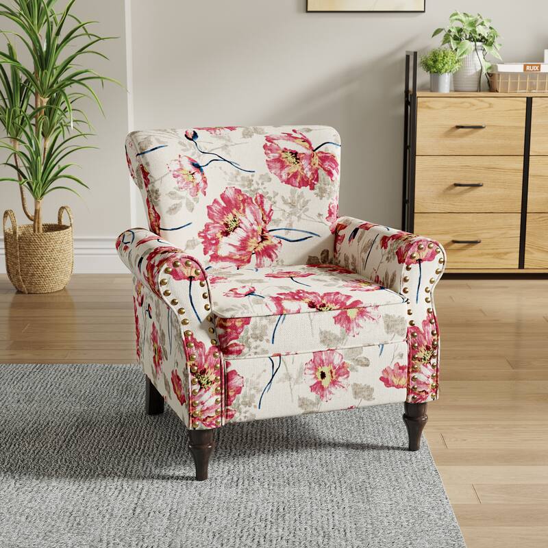 Living Room Armchair with Nailhead Trim - 29.9"W x 29.9"H x 32.9"D