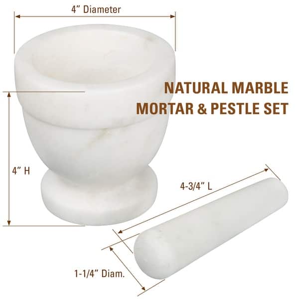 Sur La Table White Marble Mortars & Pestle, 5, White