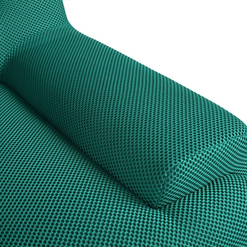 86.2'' Modern Minimalist Style Tufted Design Upholstered 3-Seat Sofa in Green Polyester