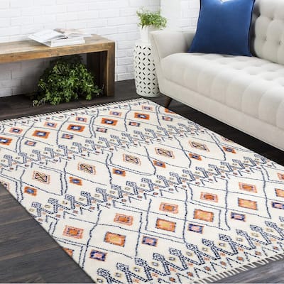 Overton Handmade Boho Moroccan Area Rug