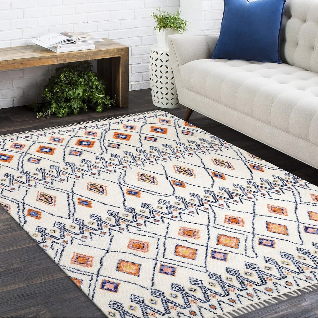 Overton Handmade Boho Moroccan Area Rug