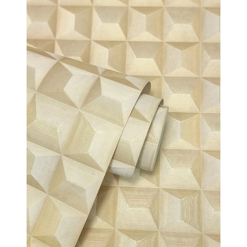 Fine Decor Romero Gold 3D Geometric Wallpaper