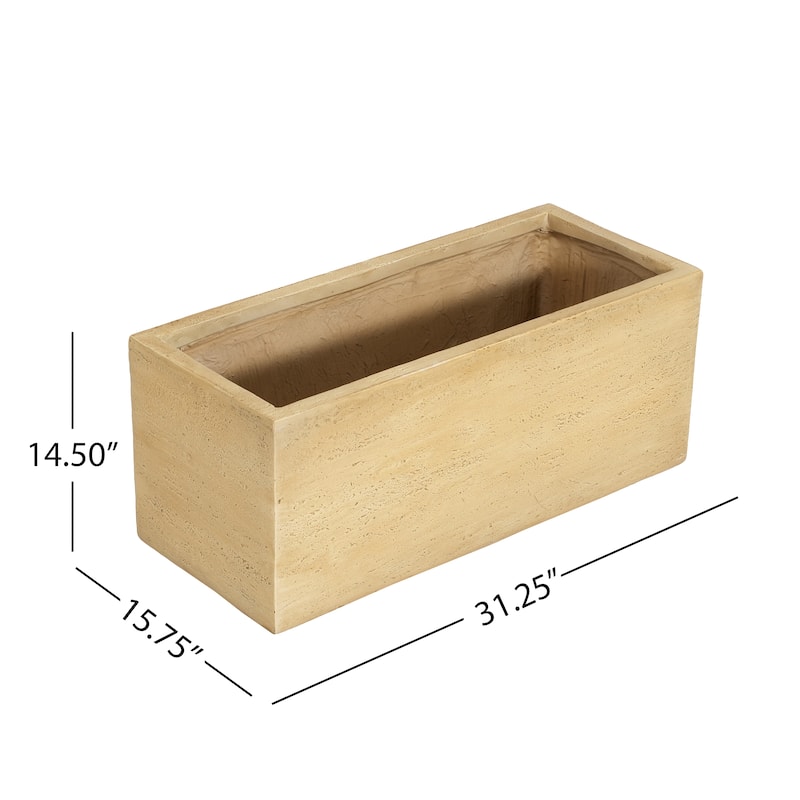 Christopher Knight Home - Danny MGO Patio Rectangle Planter Box(Set of 2)