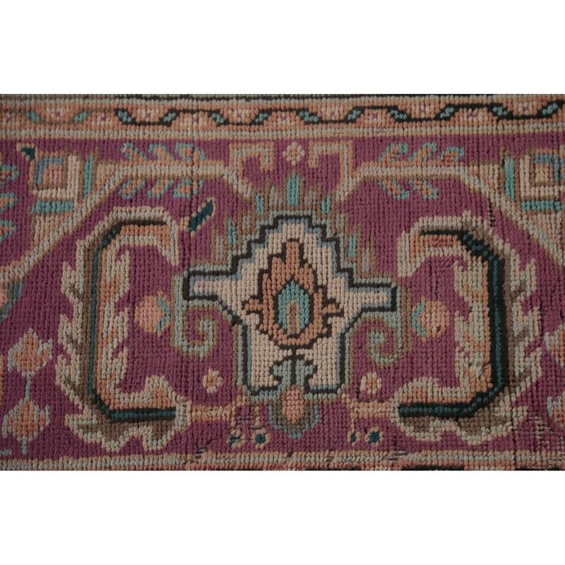 Geometric Tabriz Persian Vintage Area Rug Handmade Wool Carpet - 9'7"x 12'5"