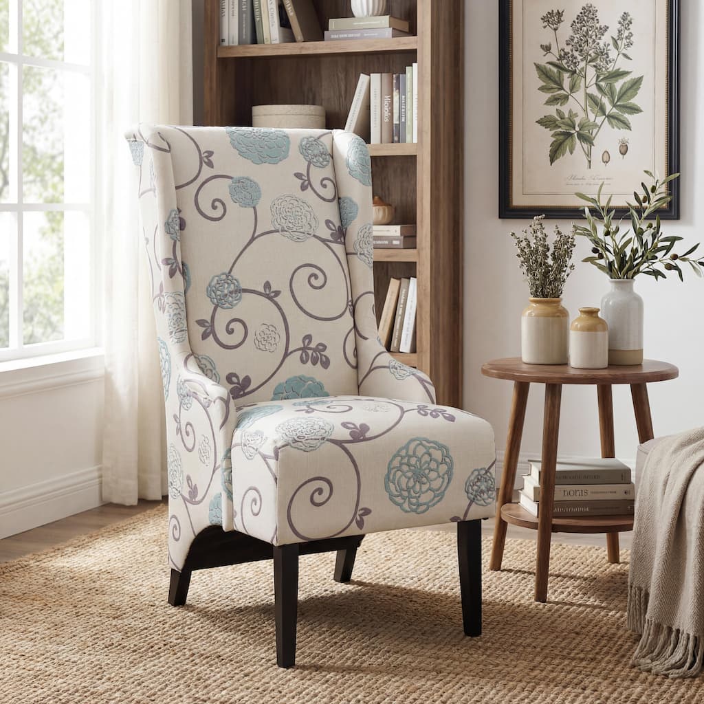 Callie High-back Fabric Dining Chair by Christopher Knight Home - 23.25" L x 28.75" W x 46.25" H