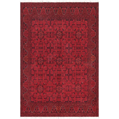 Southwestern Biljik Khal Mohammadi Blaire Red/Black Rug - 4'11'' x 6'4''