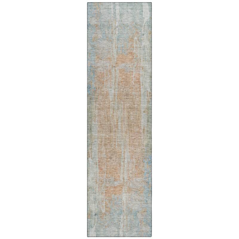 Machine Washable Indoor/ Outdoor Vintage Ombre Chantille Rug