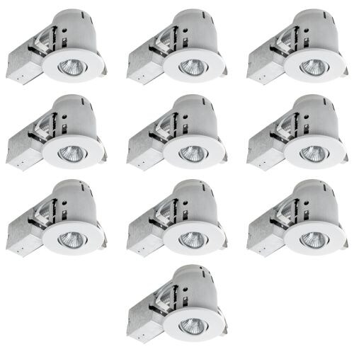 Globe Electric 90540 4" Recessed Lighting Kit Combo 10 Pack