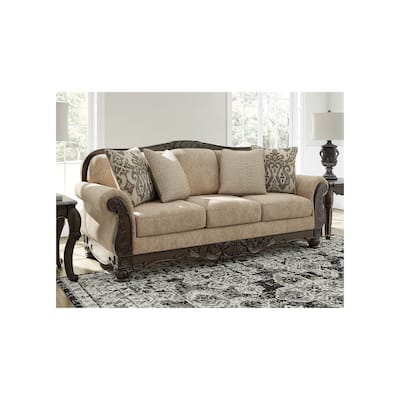 Signature Design by Ashley Stanmore Brown Sofa - 93"W x 38"D x 43"H