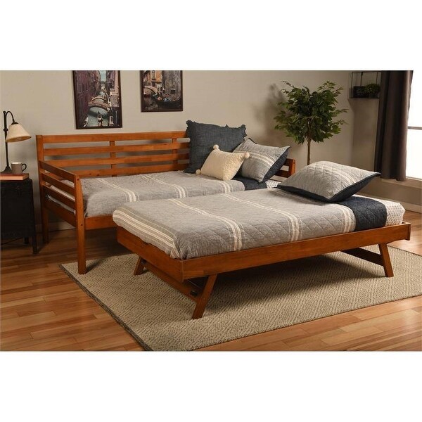 Futon with deals pop up trundle