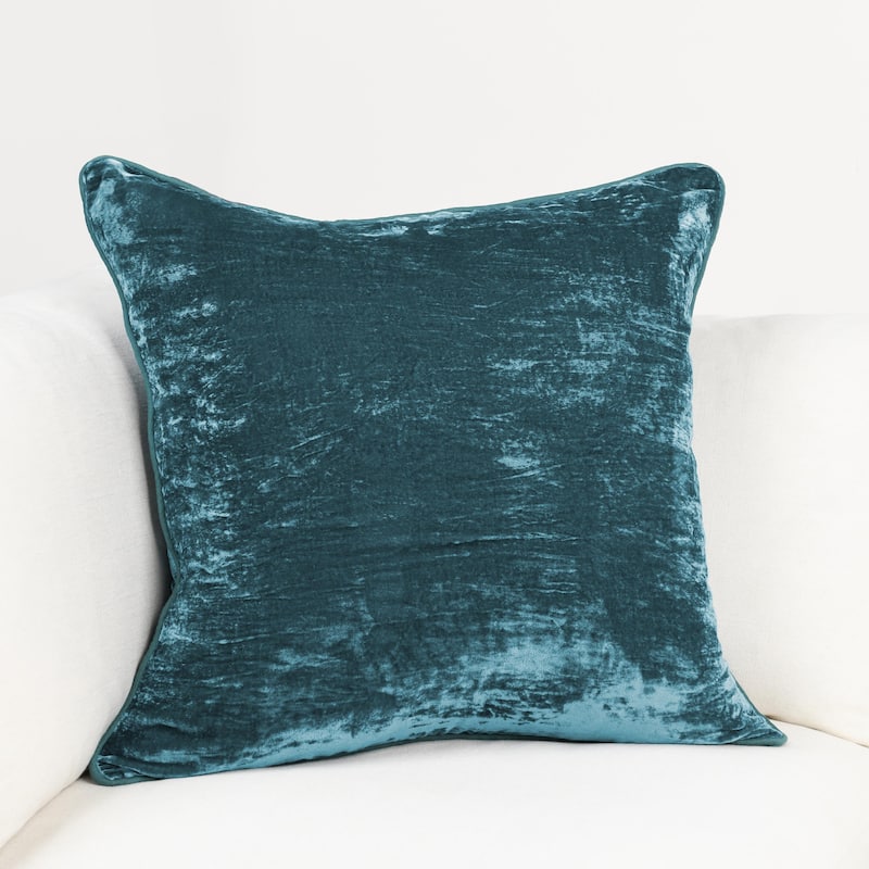 Villa by Classic Home Lexington Silk Blend Throw Pillow - 24x24 - Teal
