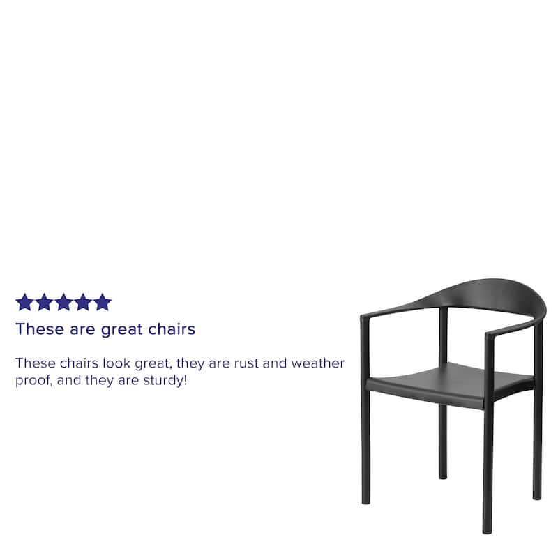 1000 lb. Capacity Plastic Cafe Stack Chair