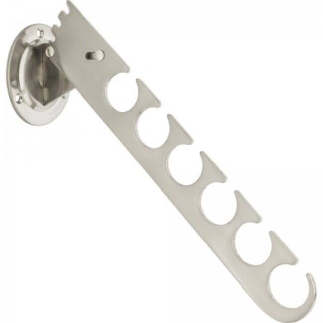 Hardware Resources Six Slotted Hole Laundry Valet - Satin Nickel
