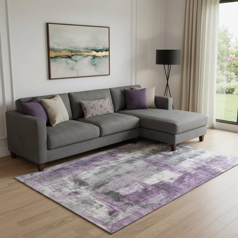 HomeRoots Abstract Transitional Rectangle Area Rug - 10' X 14' - 10' X 14'