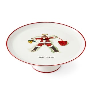 Spode Kit Kemp Christmas Doodles Cake Stand - 10.7" D x 3.7" H