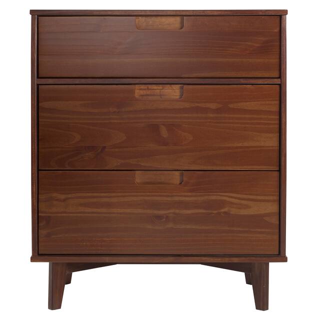 Middlebrook Mid-Century Solid Pine 3-Drawer Storage Chest