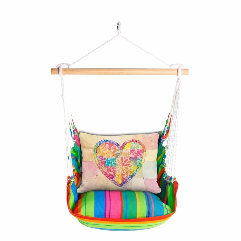 Magnolia Casual Swing Set 4 piece - Le Jardin Nouveau w/ Colorful Heart