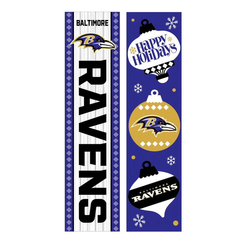 47" Double Sided Seasonal Porch Leaner, Baltimore Ravens - 47" x 11.25"