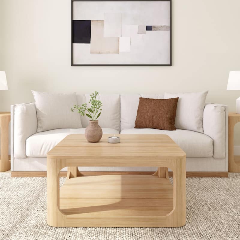 Plank and Beam Forma Real Wood Square Coffee Table - 36"