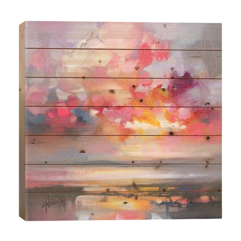 Rose Cumulus Study I Print On Wood by Scott Naismith - Multi-Color - 26x26x1.5