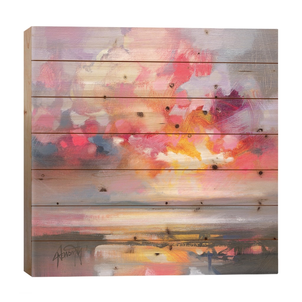Rose Cumulus Study I Print On Wood by Scott Naismith - Multi-Color