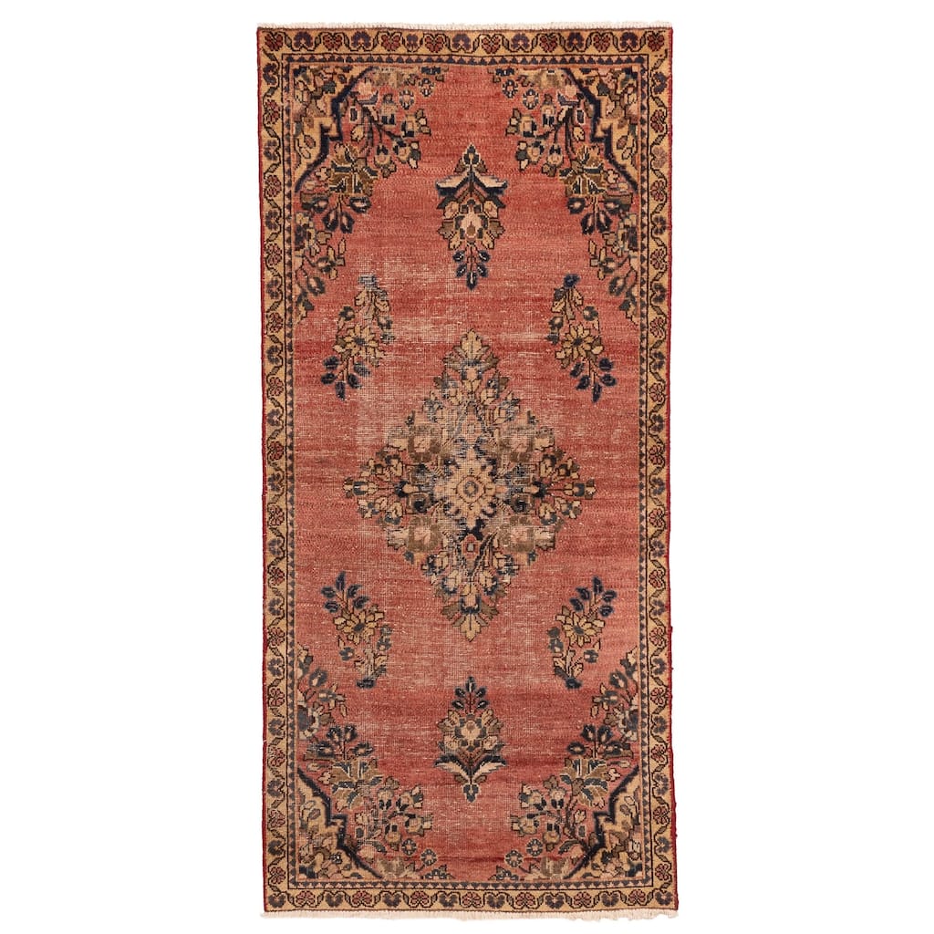 ECARPETGALLERY Hand-knotted Anadol Vintage Copper Wool Rug - 2'11 x 6'5
