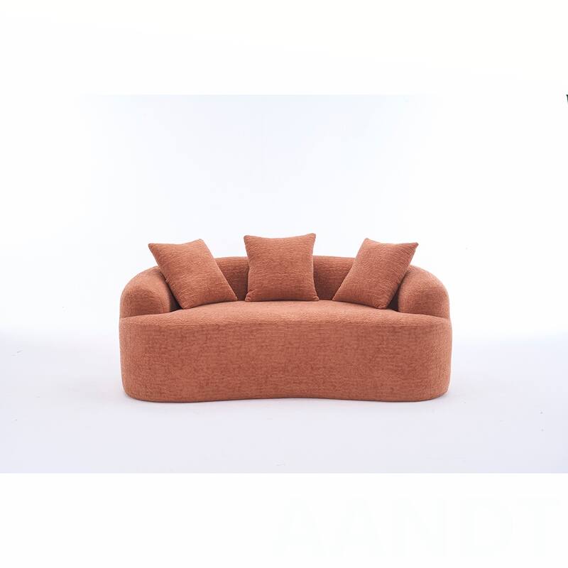 Chenille Fabric Loveseat Sofa