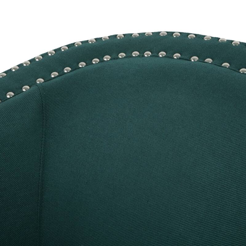 Green 31.25" Upholstered Swivel Club Chair