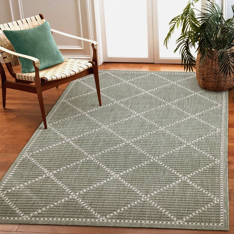 Liora Manne Malibu Checker Diamond Indoor/Outdoor Rug