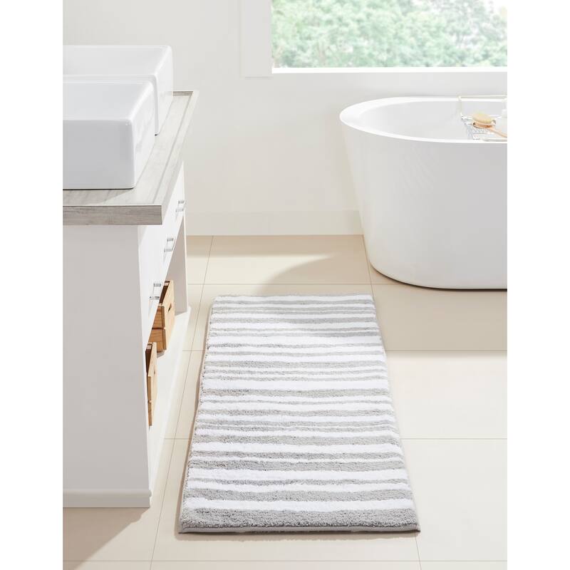 Better Trends Marrakesh Reversible 100% Polyester Tufted Bathroom Rugs – Ultra Soft, Water Absorbent, Machine Washable Bath Mats