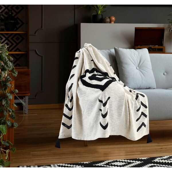 White tufted throw 2025 blanket