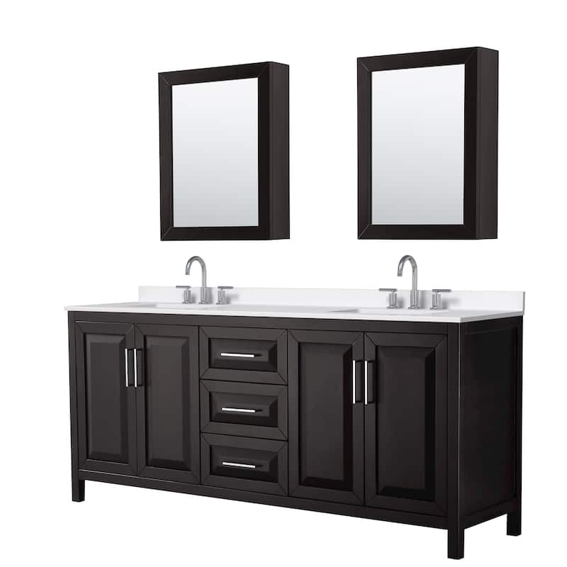 Wyndham Collection WCV252580D-QTZ-US3MED Daria 80" Free Standing