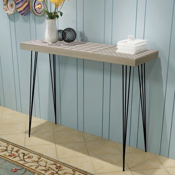vidaXL Console Table 35.4"x11.8"x28" Brown