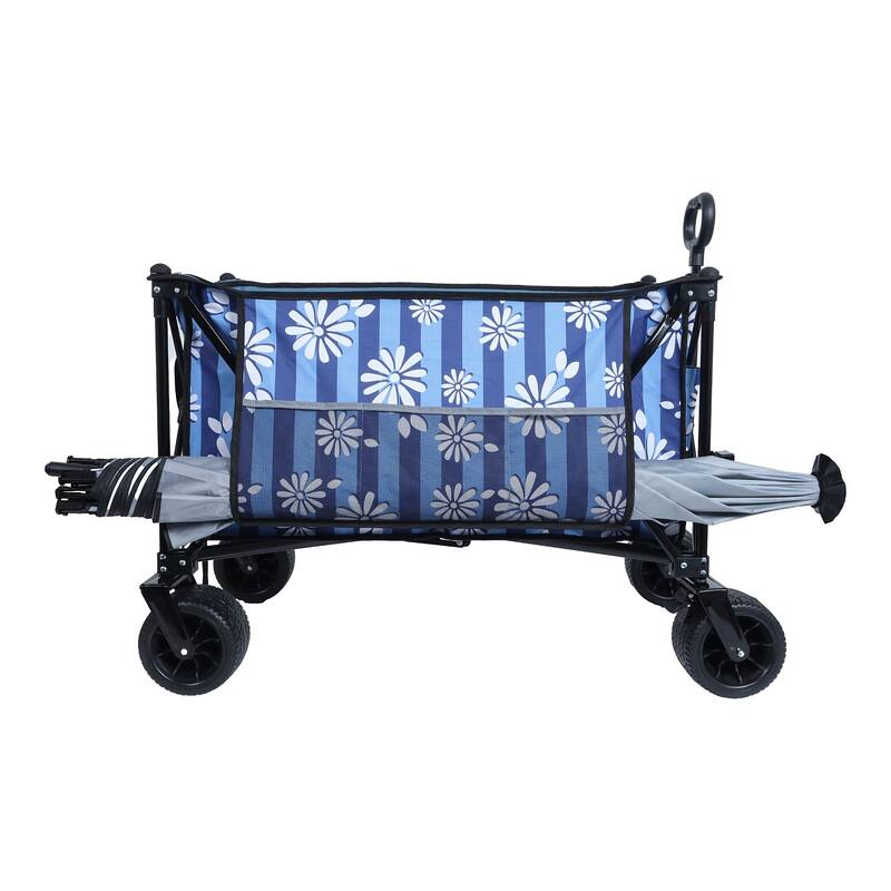 480 lb Capacity Foldable Garden Utility Wagon with Heavy-Duty Wheels