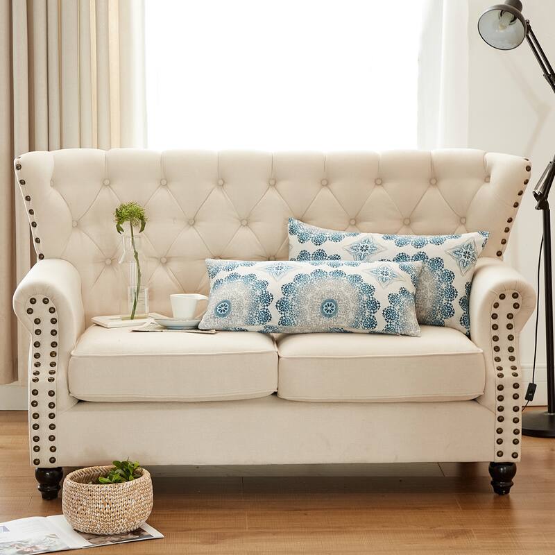 Delia Printed Pillow Shell 2 Piece Set, NO INSERT - 14" x 26" - Midnight
