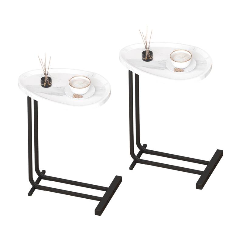 2-pieces C-Shaped Side Tabl Sofa Tables