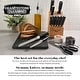 preview thumbnail 6 of 6, Granitestone Pro NutriBlade 14 Piece Stainless Steel Black Knife Set with Wooden Block