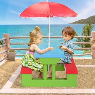 Kids bench with umbrella deals
